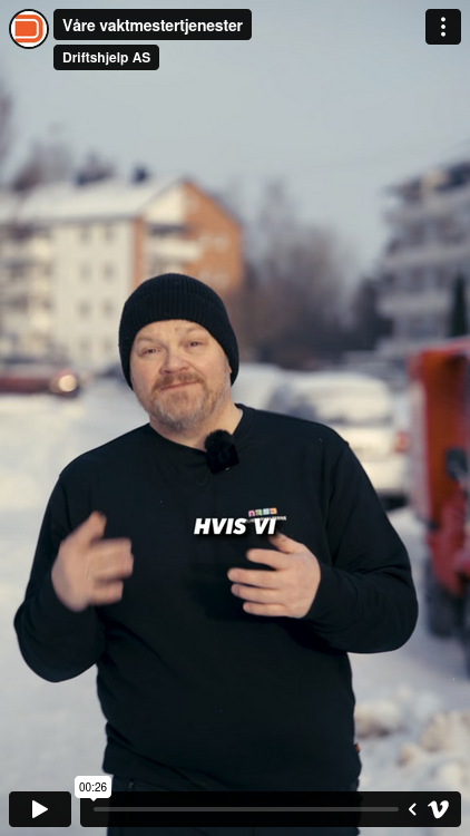 Video - Våre vaktmestertjenester